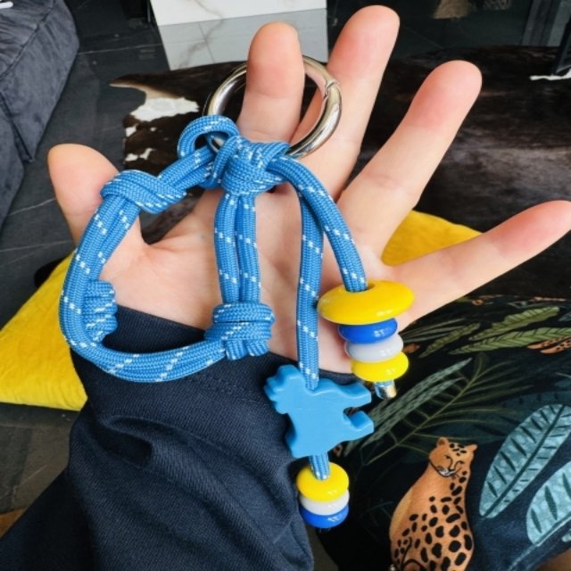 South Korea East Gate Ins Nylon Braided Rope Key Chain Pendant Antique Rope Bag Buckle Mobile Phone Chain