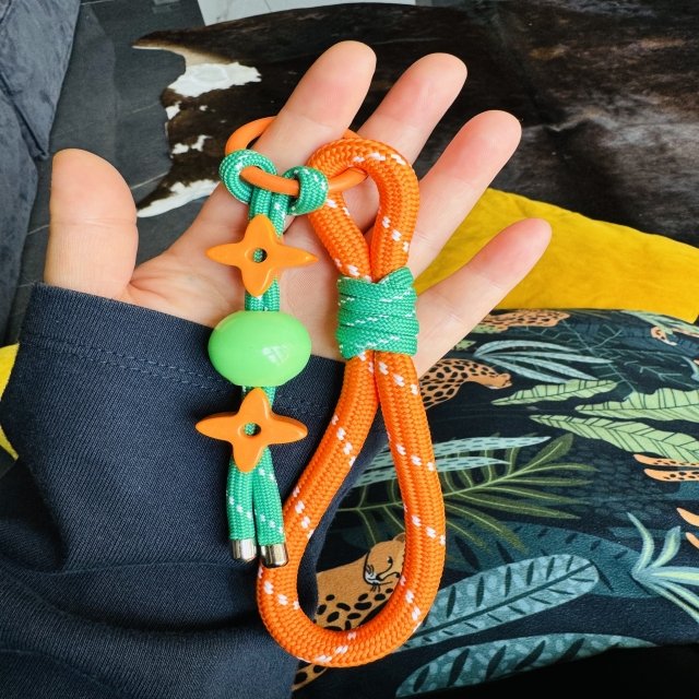 South Korea East Gate Ins Nylon Braided Rope Key Chain Pendant Antique Rope Bag Buckle Mobile Phone Chain