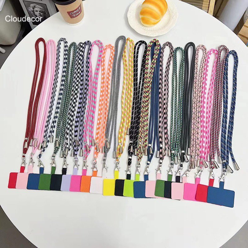 Universal Lanyard Phone Case Cord Color Promotion Gift Adjustable LOGO Pad Cell Phone Crossbody Necklace Strap For Mobile Phone