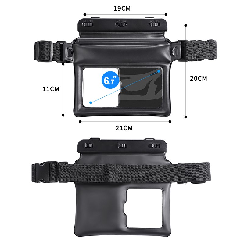 Wholesale Swimming Mobile Phone Storage Waist Pouch Floating IPX8 Cross Waterproof Phone Bag