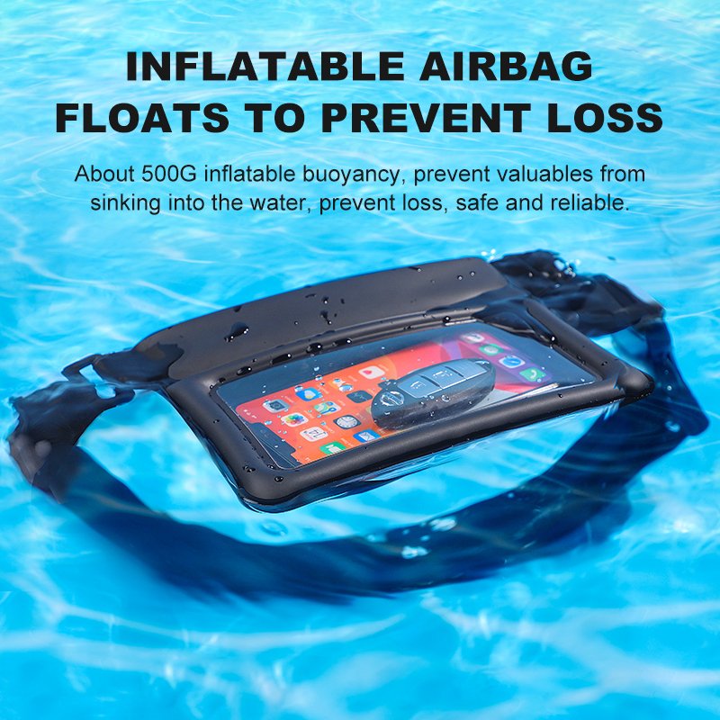 Wholesale Swimming Mobile Phone Storage Waist Pouch Floating IPX8 Cross Waterproof Phone Bag