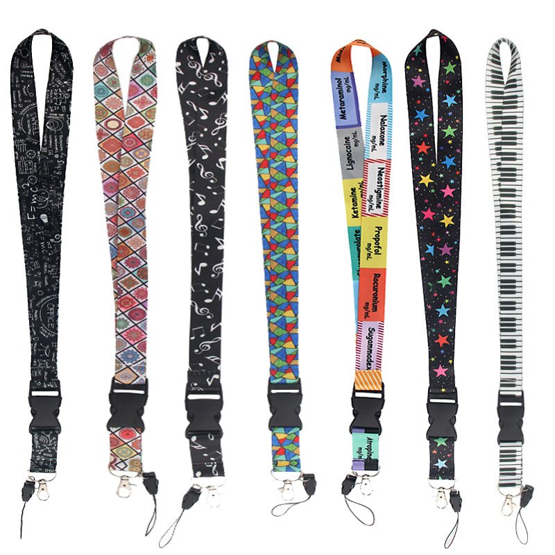 Chemistry The Periodic Table Key lanyard Pass Lanyard for Key ID Card Cell Phone Neck Straps Lanyard for Doctor and Nurse