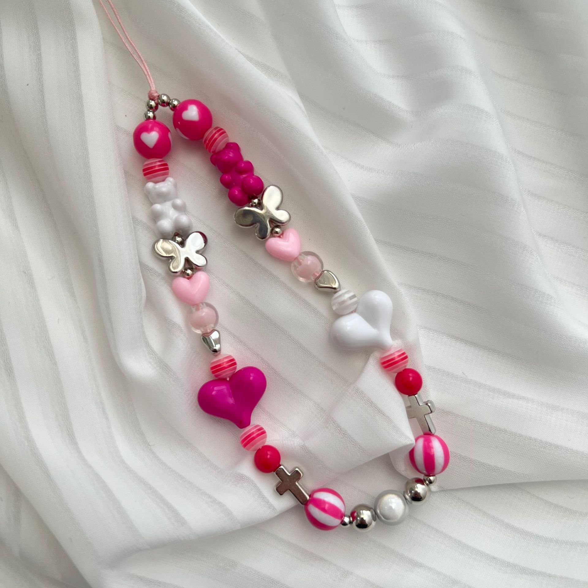 Mobile Phone Wrist Strap Lanyard Beads Universal Bracelet Cell Mobile Phone Chains Phone Case Strap Chain