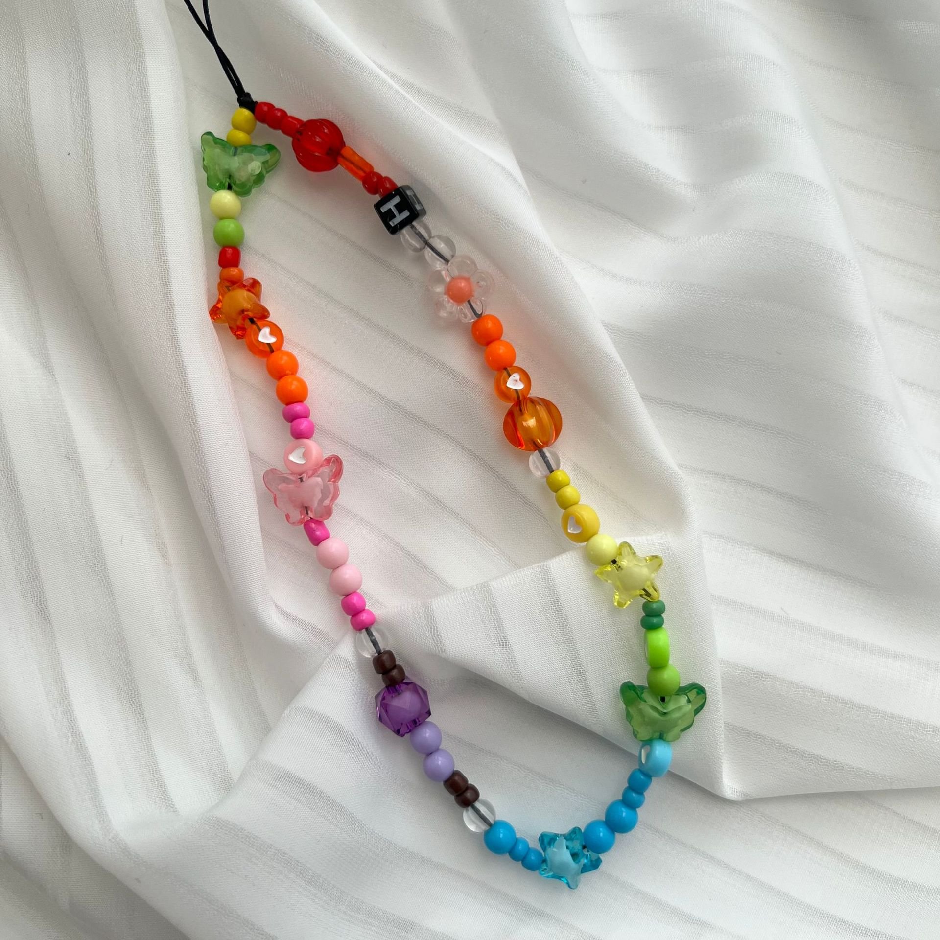 Mobile Phone Wrist Strap Lanyard Beads Universal Bracelet Cell Mobile Phone Chains Phone Case Strap Chain
