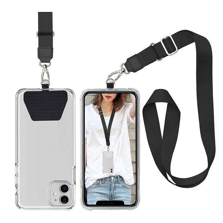 Hot selling Universal Phone Lanyard Patch For Mobile Phone Strap Anti-lost Fixed Card Shell Connection Pendant With Metal Buckle