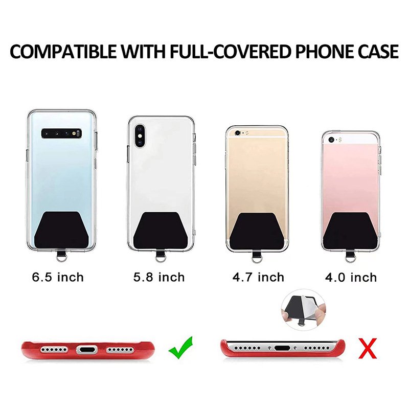 Hot selling Universal Phone Lanyard Patch For Mobile Phone Strap Anti-lost Fixed Card Shell Connection Pendant With Metal Buckle