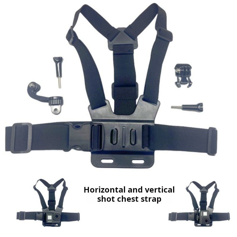 First perspective shooting accessories sports camera chest shooting straps live broadcast outdoor cycling mobile phone holder