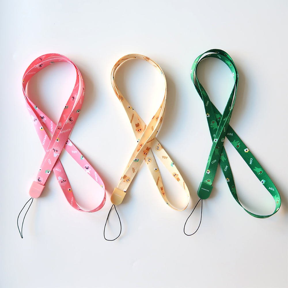 Wholesale Cell Phone Lanyard Mobile Phone Charms Chain Nylon Polyester Sublimation Printing Phone Rope Cord
