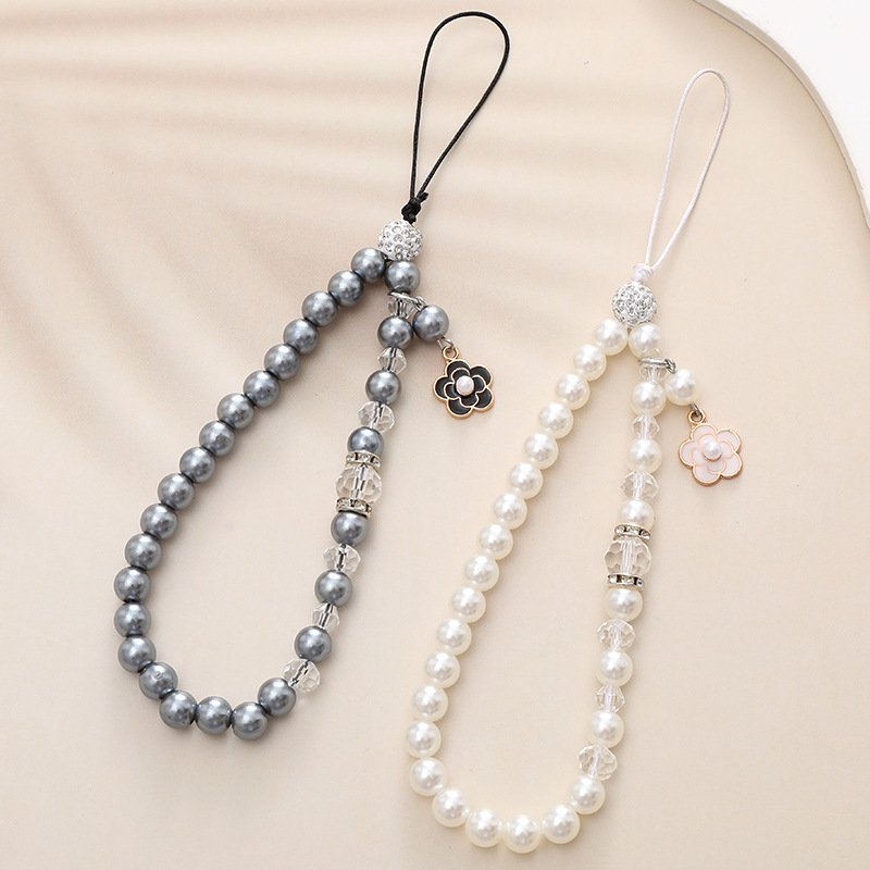 Christmas Phone Charm Chain Colorful Beaded Phone Strap Mobile Phone Case Chain