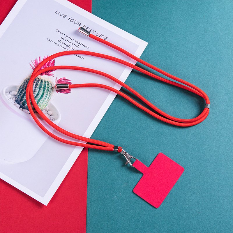 Universal Cell Phone Lanyard Nylon Phone Strap Cord Color Tether Patch Adjustable Phone Crossbody Necklace Lanyard