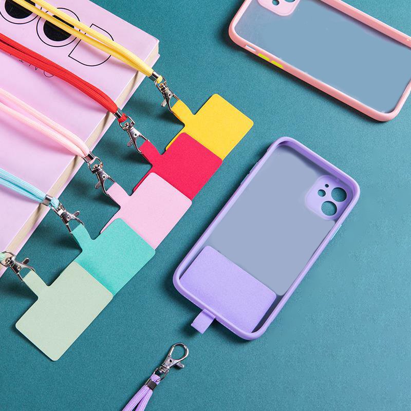 Universal Cell Phone Lanyard Nylon Phone Strap Cord Color Tether Patch Adjustable Phone Crossbody Necklace Lanyard