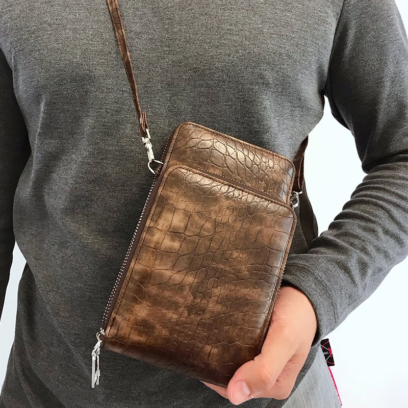Latest men's luxury chain PU leather designer shoulder strap handbag men's fashion messenger cross handbag