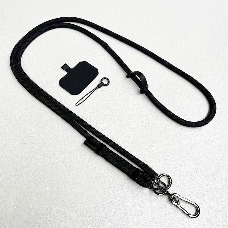 Adjustable Length Mobile Phone Straps Crossbody Shoulder Holder Charm Phone Rope For Outdoor Travel With Anti-Loss Chain