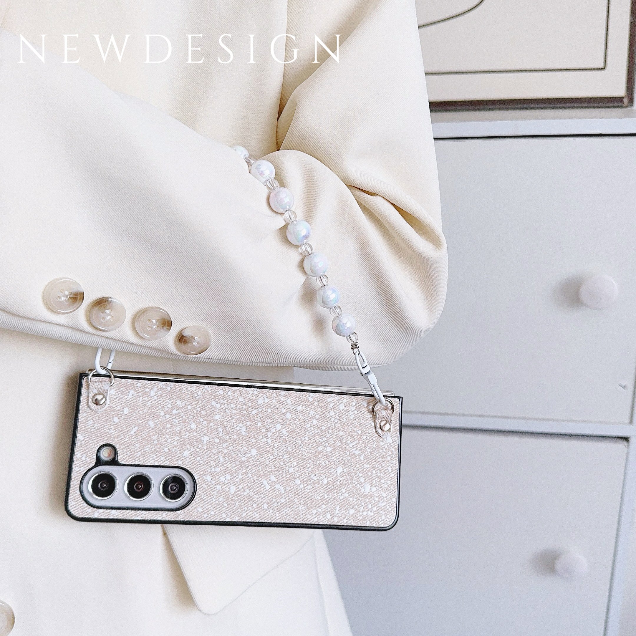 2024 New Fashion Leather Mobile Phone Cases with Bracelet for Samsung Galaxy Z Fold 6 5 4 3 vivo XFold Magic Xiaomi Fold 2 3
