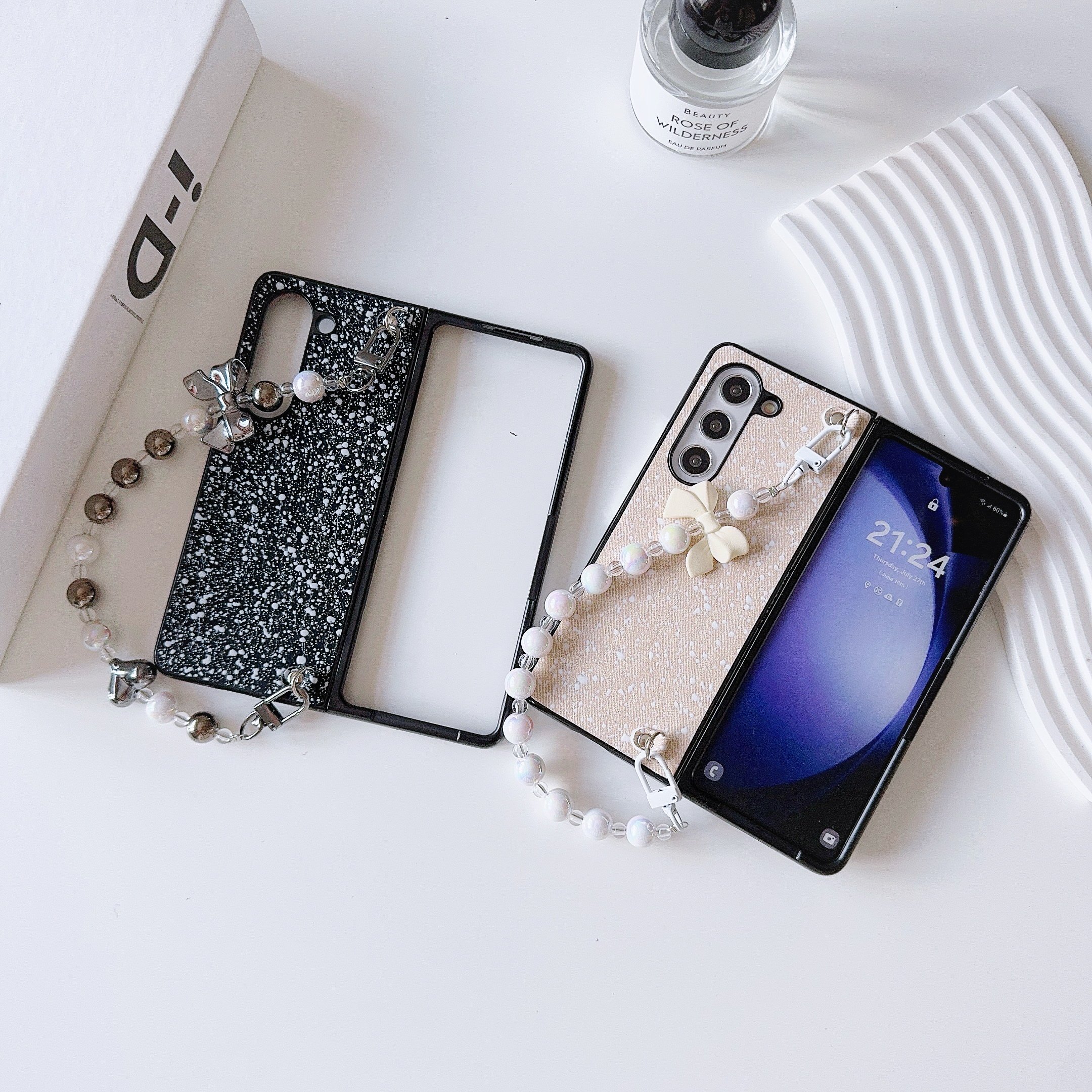 2024 New Fashion Leather Mobile Phone Cases with Bracelet for Samsung Galaxy Z Fold 6 5 4 3 vivo XFold Magic Xiaomi Fold 2 3