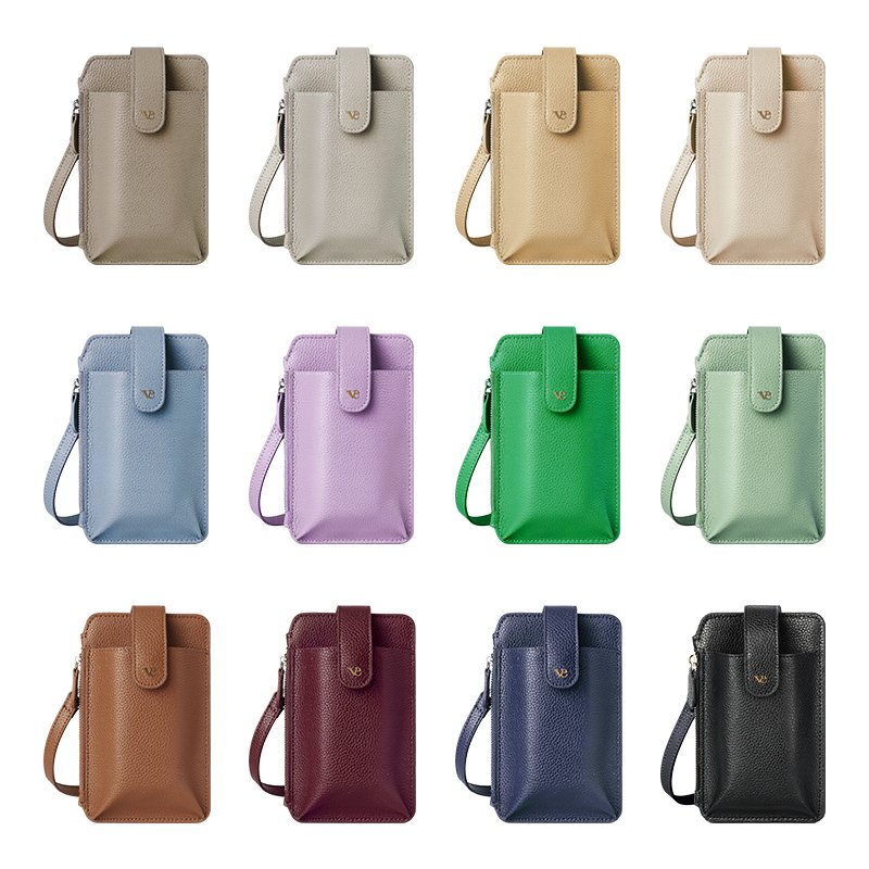 2024 new fast shipping designer lock pouch crossbody shoulder ladies mobile phone bag pouch with leather strap for women