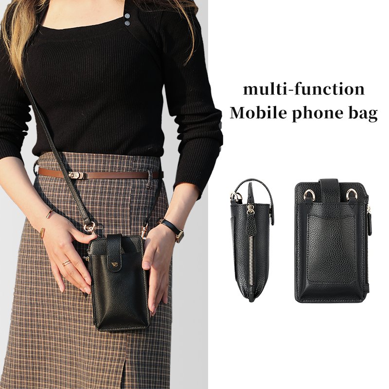 2024 new fast shipping designer lock pouch crossbody shoulder ladies mobile phone bag pouch with leather strap for women