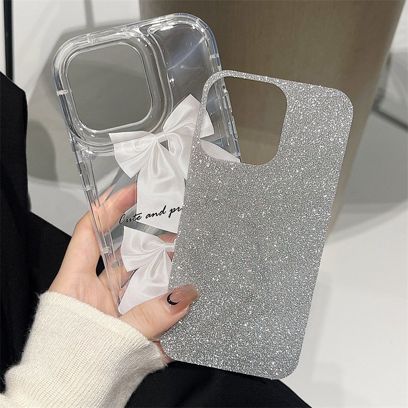 Bow Knot Glitter Mobile Bracelet Phone Case Back Cover For Iphone 15 14 13 12 11 pro max