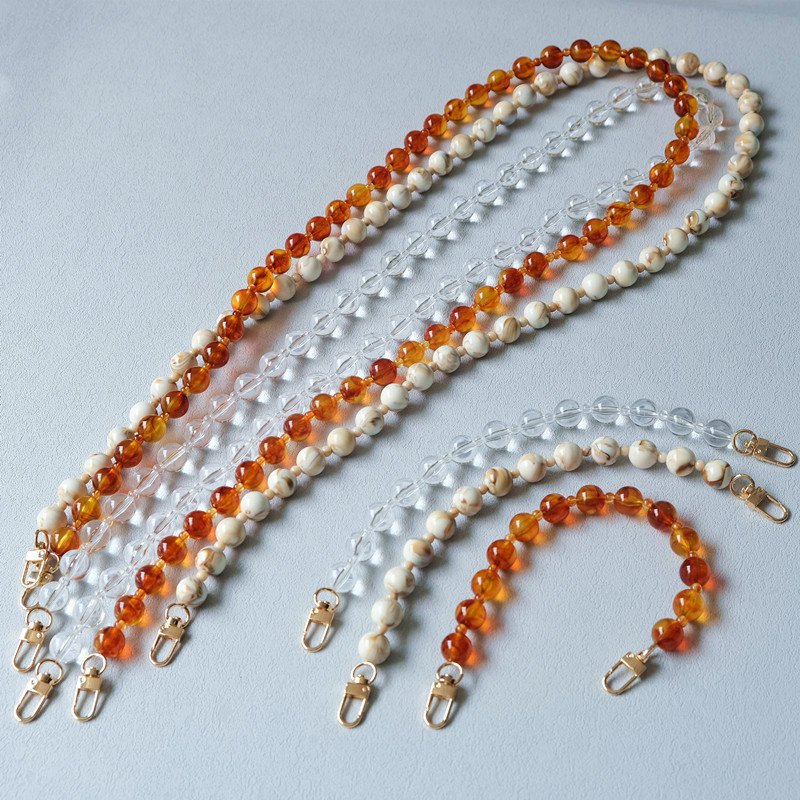 American acrylic bead chain Fashion candy color Bracelet Accessories Shoulder strap diagonal lanyard bag with resin long chain