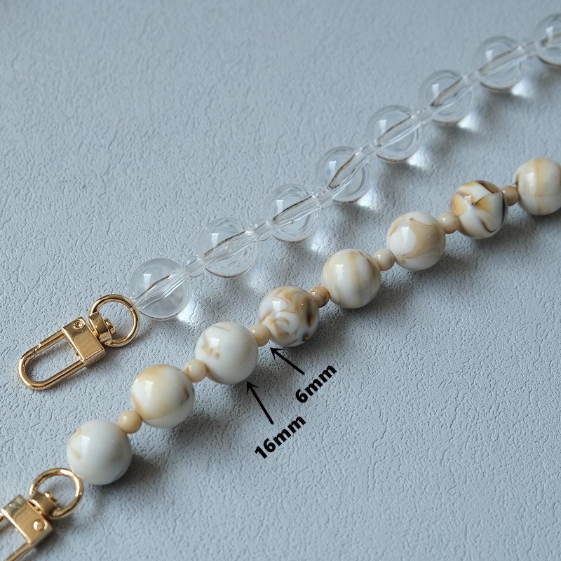 American acrylic bead chain Fashion candy color Bracelet Accessories Shoulder strap diagonal lanyard bag with resin long chain