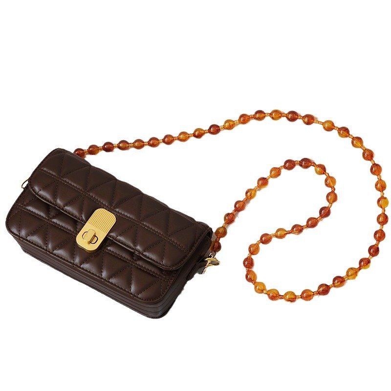 American acrylic bead chain Fashion candy color Bracelet Accessories Shoulder strap diagonal lanyard bag with resin long chain