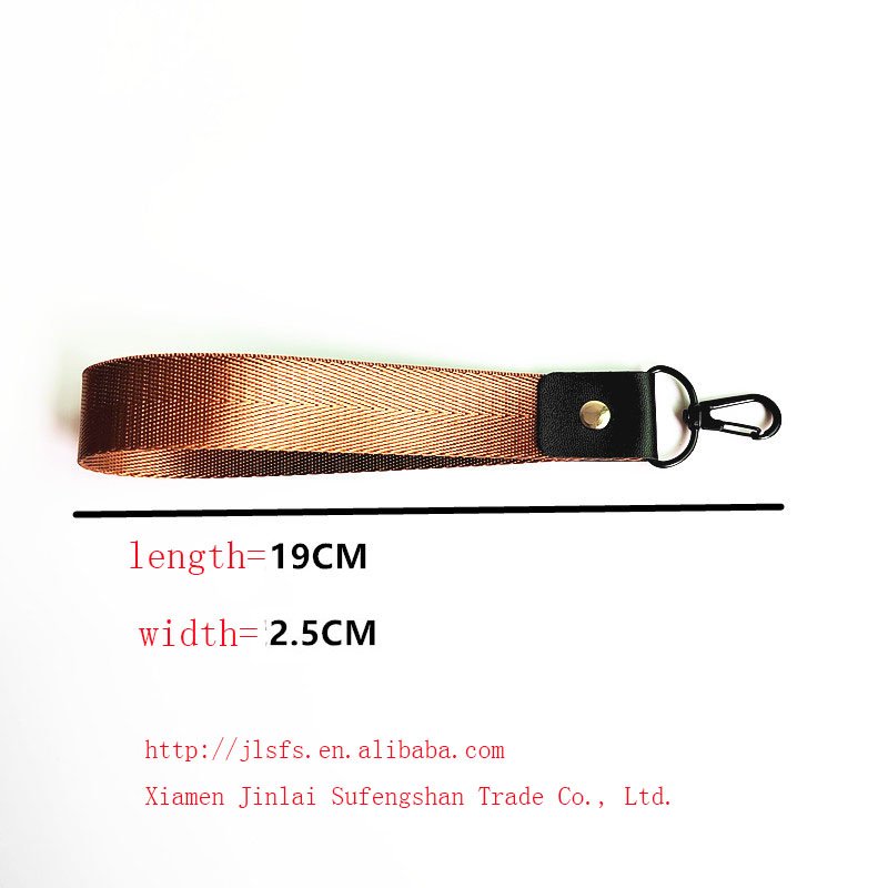 High Quality Nylon Thickened Neck Blank Plain Color Polyester Lanyard Id Card Keychain Strap Safety Designer Silk Woven Wrist