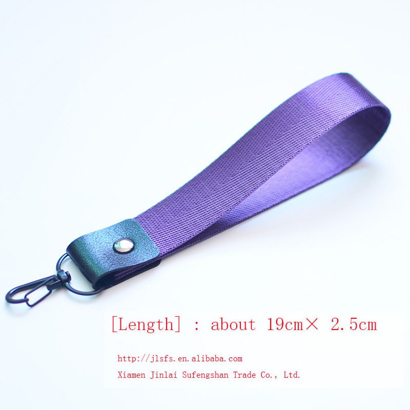 High Quality Nylon Thickened Neck Blank Plain Color Polyester Lanyard Id Card Keychain Strap Safety Designer Silk Woven Wrist