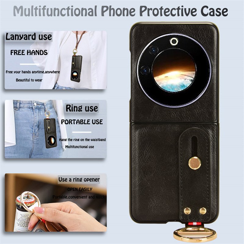 Trendy Phone Case for Tecno Phantom V Flip Luxury PU Leather PC Phone Cover with Bottle Opener Wholesale Price