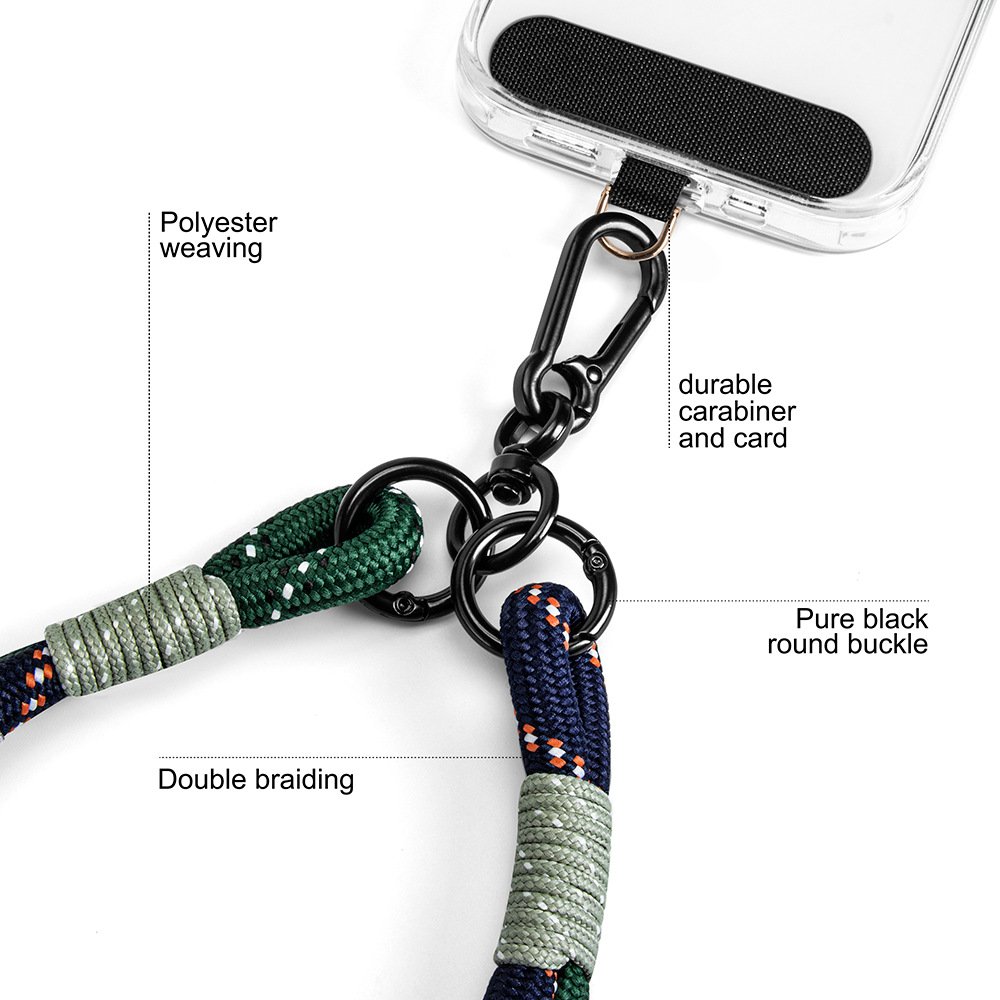 Personalized simple hand rope pendant mixed color double line hand rope braided wrist strap rope mix and match mobile phone lany