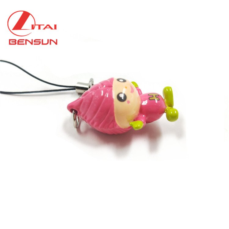 Custom sublimation Mobile phone charms Figurine Resin Keychain Key holder for Decoration Gifts