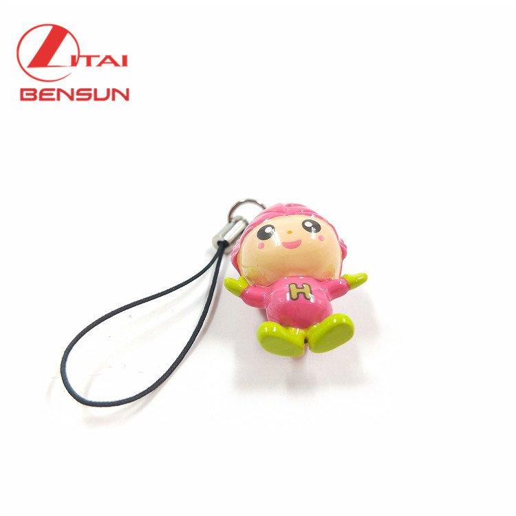 Custom sublimation Mobile phone charms Figurine Resin Keychain Key holder for Decoration Gifts
