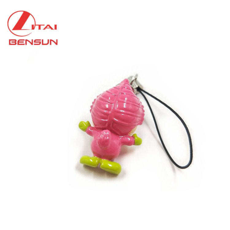 Custom sublimation Mobile phone charms Figurine Resin Keychain Key holder for Decoration Gifts