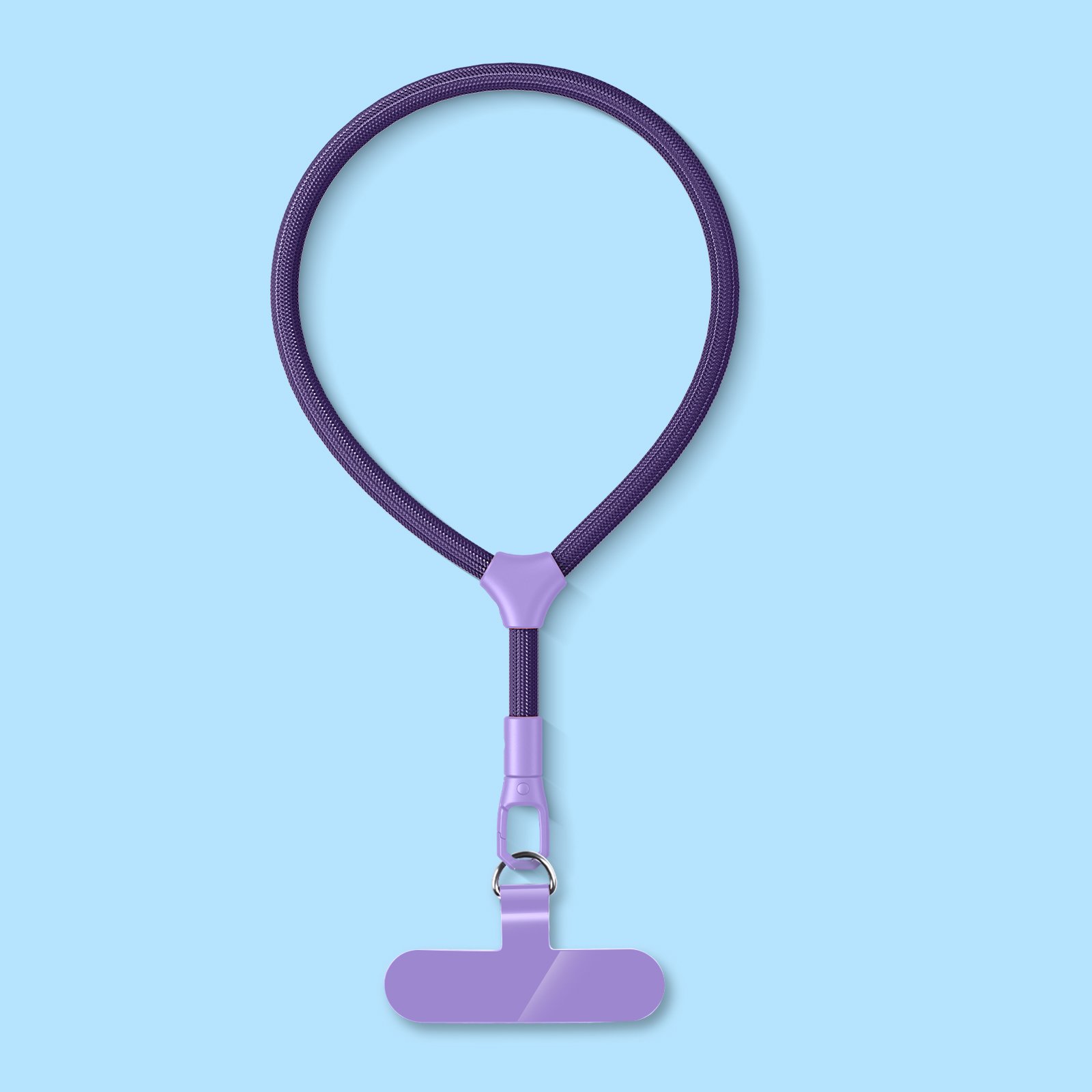 Universal Fashionable Nylon Mobile Phone Lanyard Short Wristlet Keychain Rope with Phone Tether Patch for Cell Phone Use