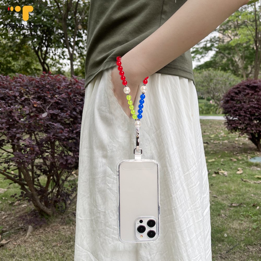 Universal Lovely Phone Chain for Hanging Beaded Bracelet Phone Charm Chain Anti-drop Wrist Strap for Girls