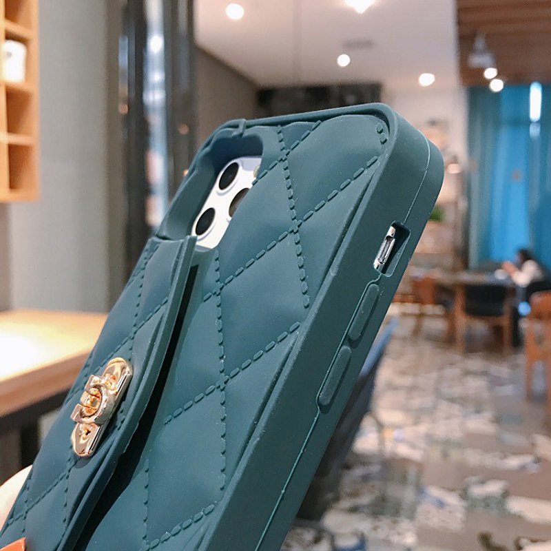 Girly crossbody purse mobile phone cover luxury designer silicon wallet phone case strap For iPhone 16 pro max