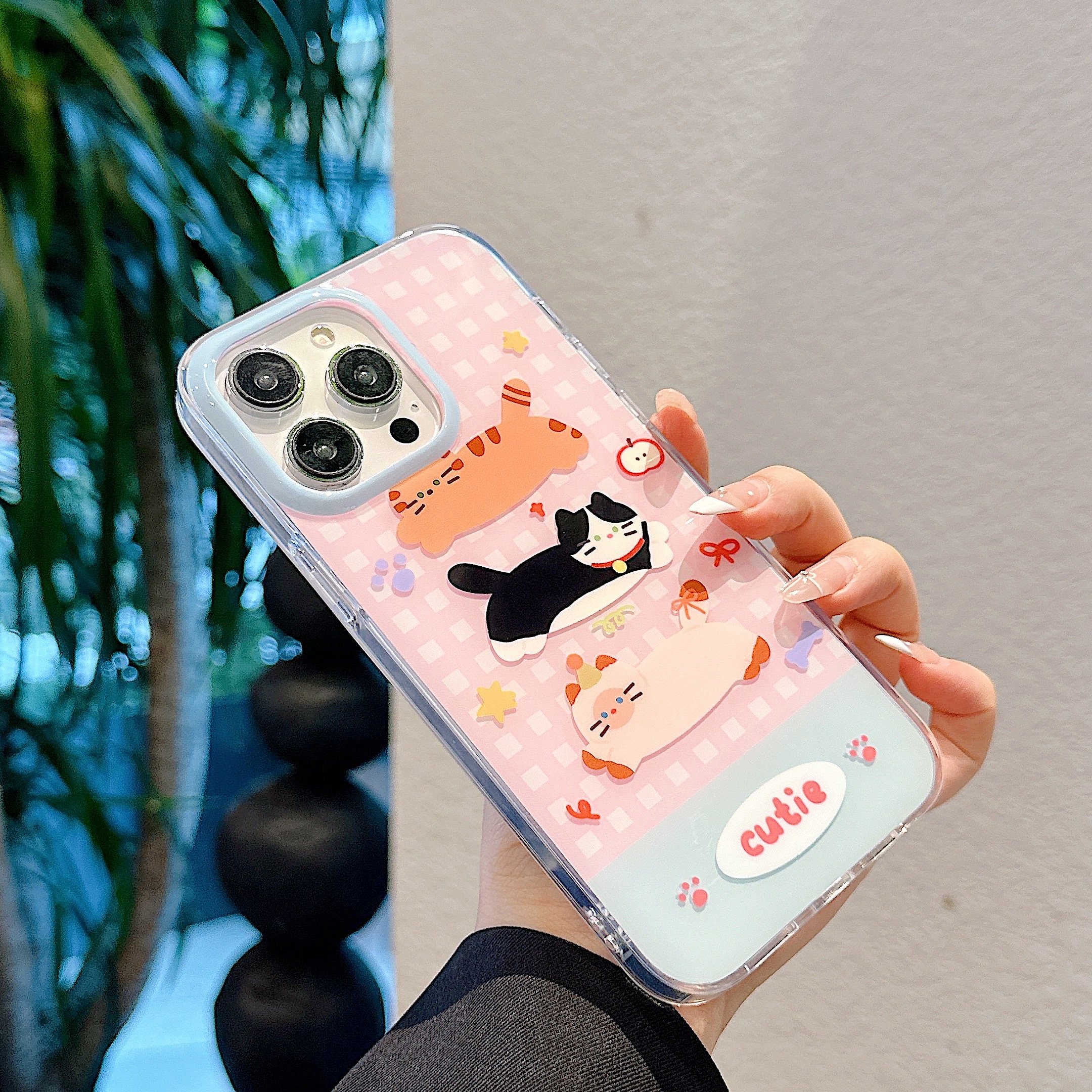 Hot selling products 2024 Cartoon Cute Cat Protective Mobile Phone Back Cover Cases For iPhone 13 14 15 16 Pro Max Case