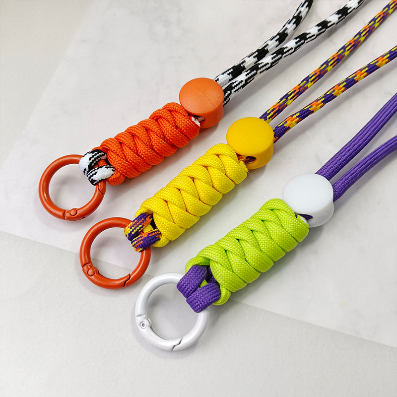 color blocking knotted mobile phone hanging rope woven hanging rope phone case keyring mobile phone accessories