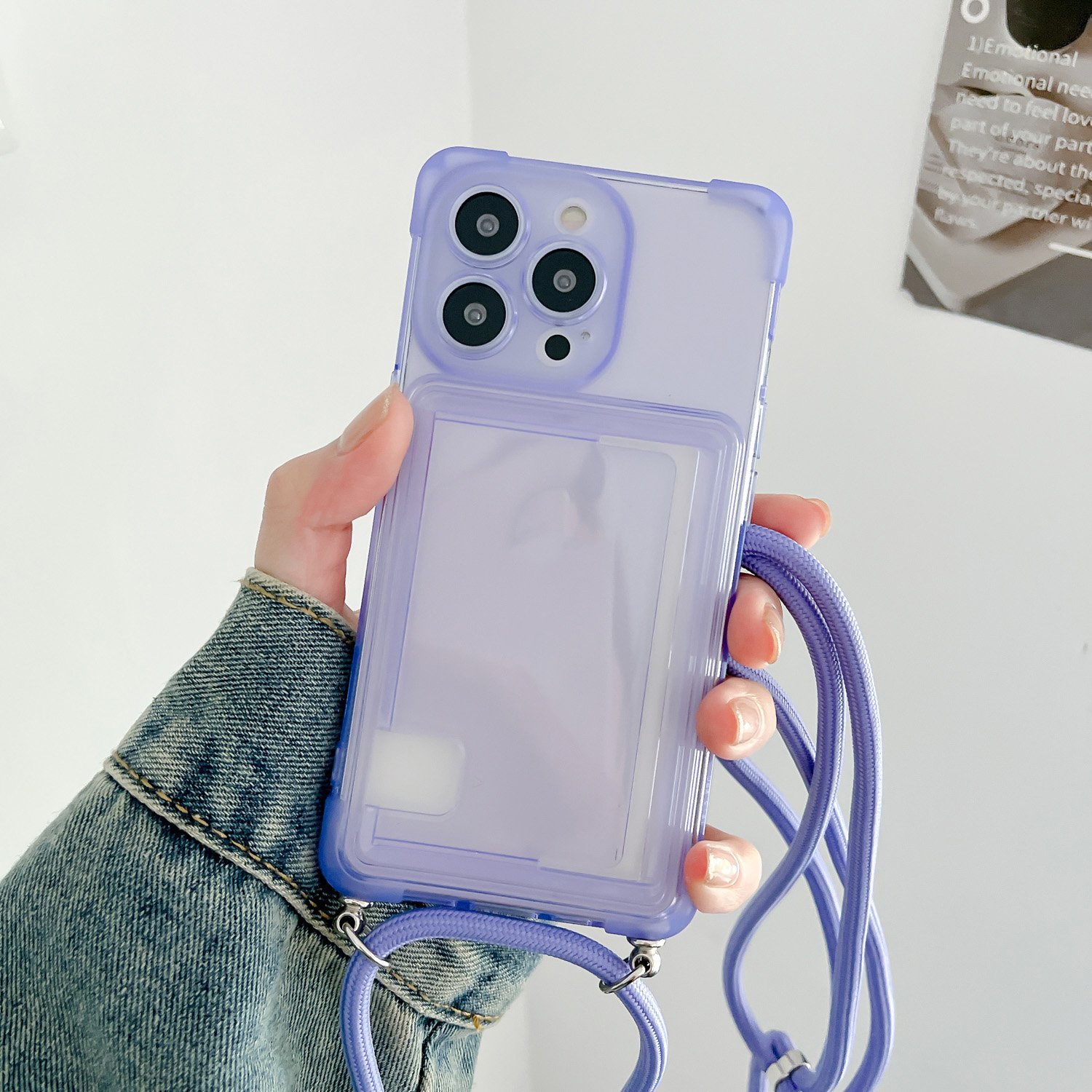 New phone strap phone case for iPhone 15 pro card slot mobile phone cases for iPhone15 14 13 12