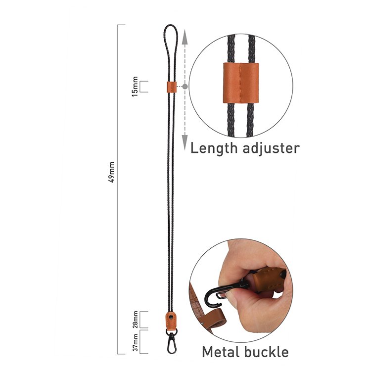 High quality logo custom leather wallet lanyard bulk cell phone lanyard wrist strap for earbud ID Badge Card Holder