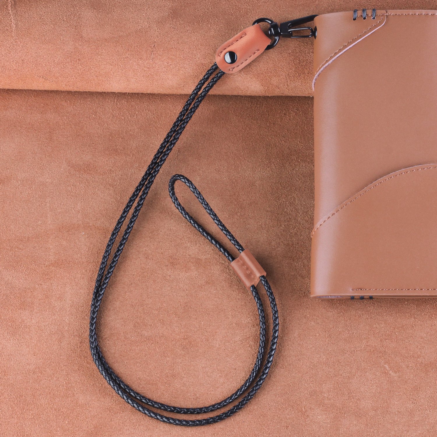 High quality logo custom leather wallet lanyard bulk cell phone lanyard wrist strap for earbud ID Badge Card Holder