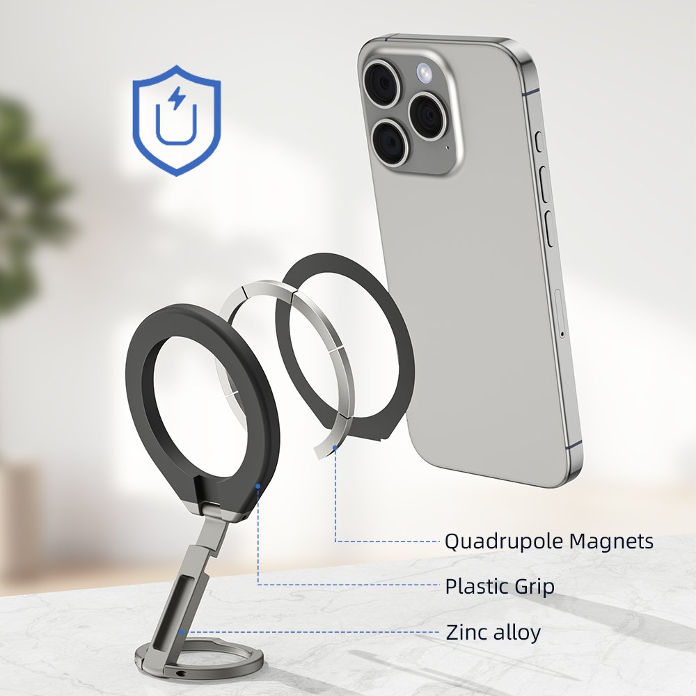 Universal Adjustable Folding Suction Bracket Support Folding mobile Desktop Megnetic phone Stand Ring Grip Holder Formagsafe