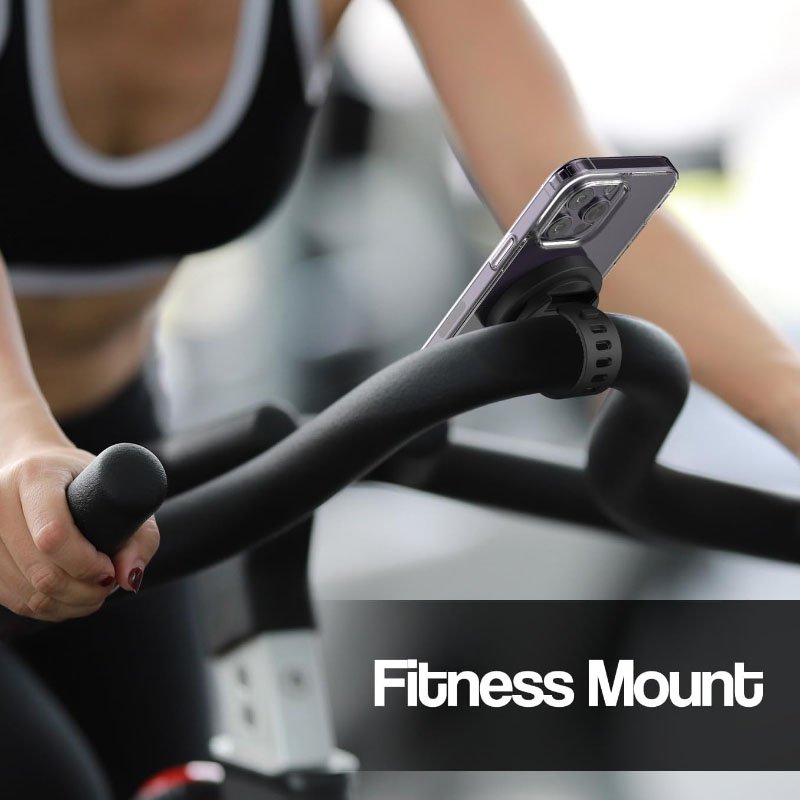 Universal 360 rotating bike stroller holder gym magnet fitness phone mount magnetic strap mount