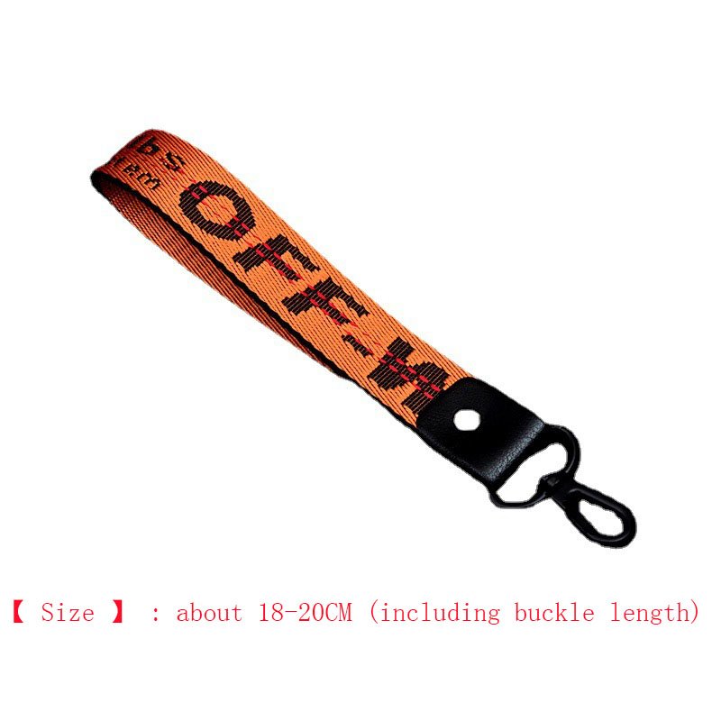 Off Keychain Lanyard Polyester Sublimation Printed Mobile Phone Strap Fashion Heat Transfer Nylon Hanging Rope Neck Wristlet