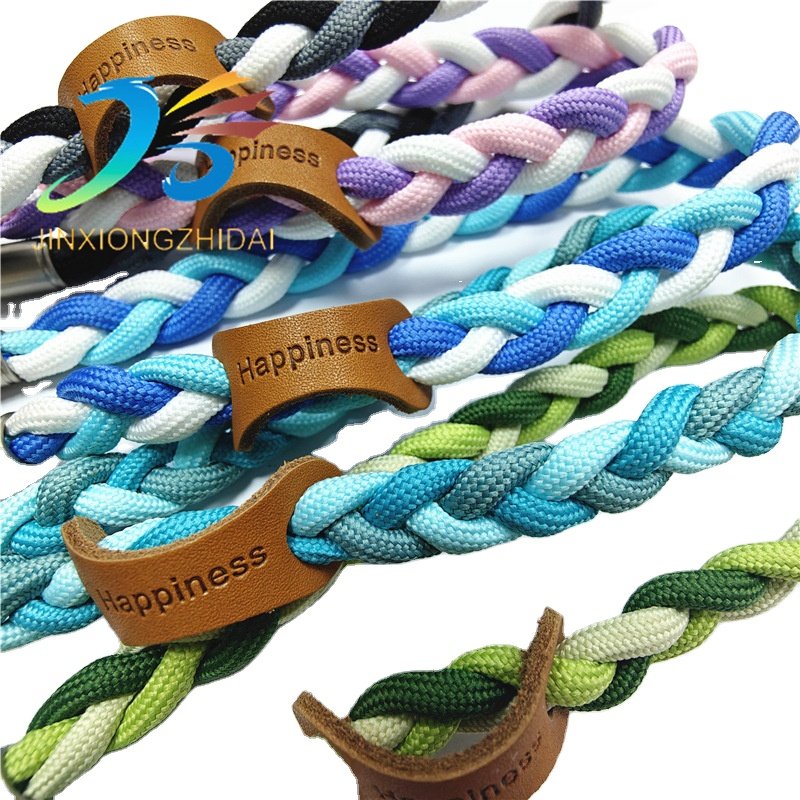 Custom anti theft 3-strand braided short phone holder grip cord hand keychain wrist strap lanyard for mobile cell phones