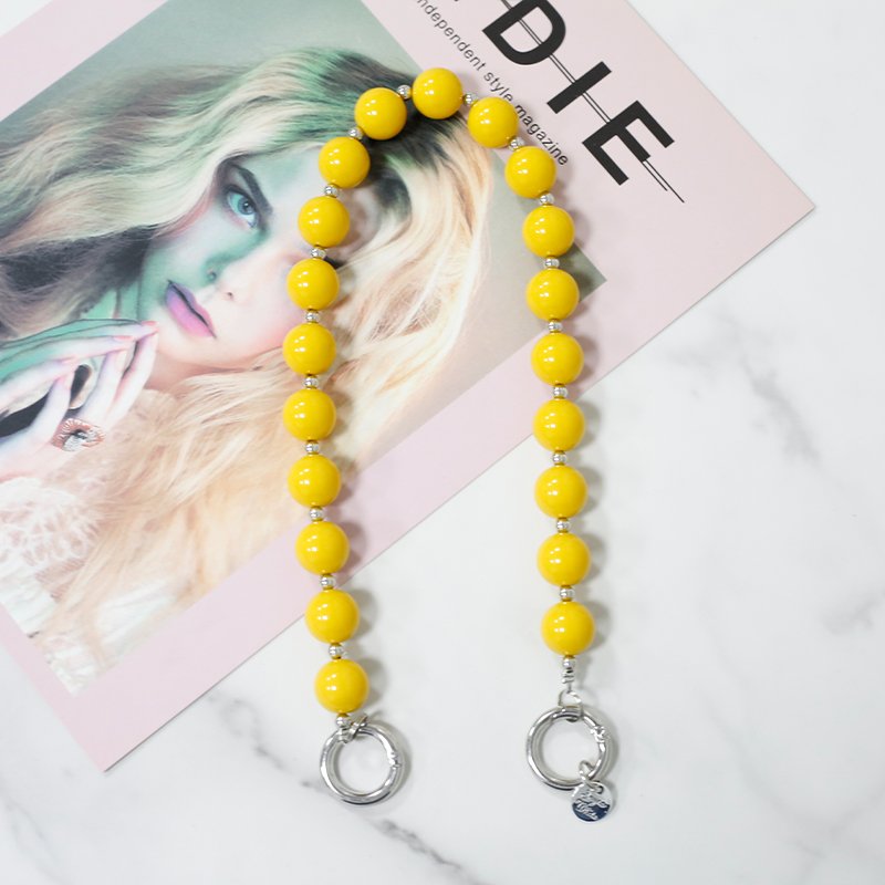 Lilangda Color Acrylic Beads Chain Mobile Phone Lanyard 2021 Fashion Colorful Mobile Phone Chain Hanging Accessories