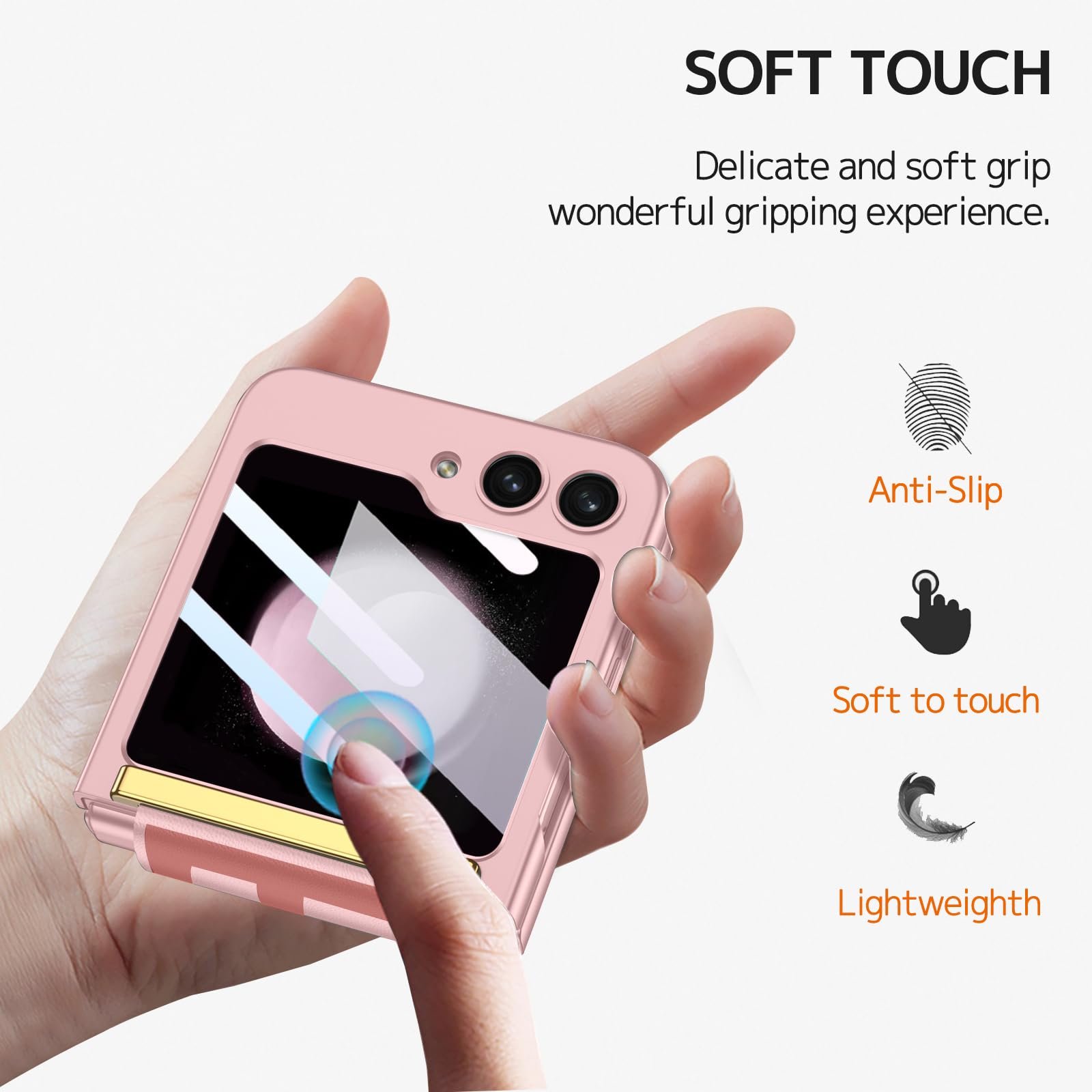 with Strap Protective PC+PU Leather Wrist Strap Cover Phone Case For Samsung Galaxy Z Flip 6 Phone Case