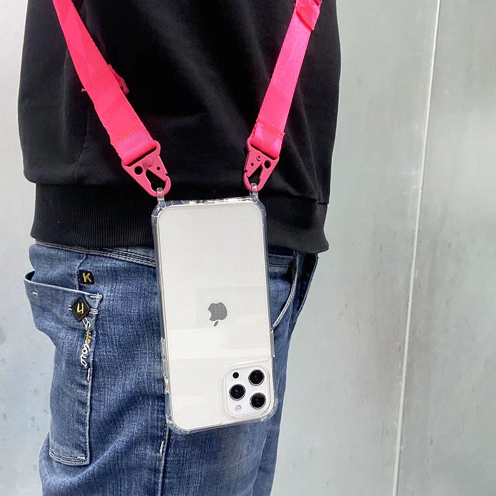 Adjustable Silicone Phone Case Lanyard Necklace with Sports Design Crossbody Cord for iPhone 16 15 13 14 12 Pro Max