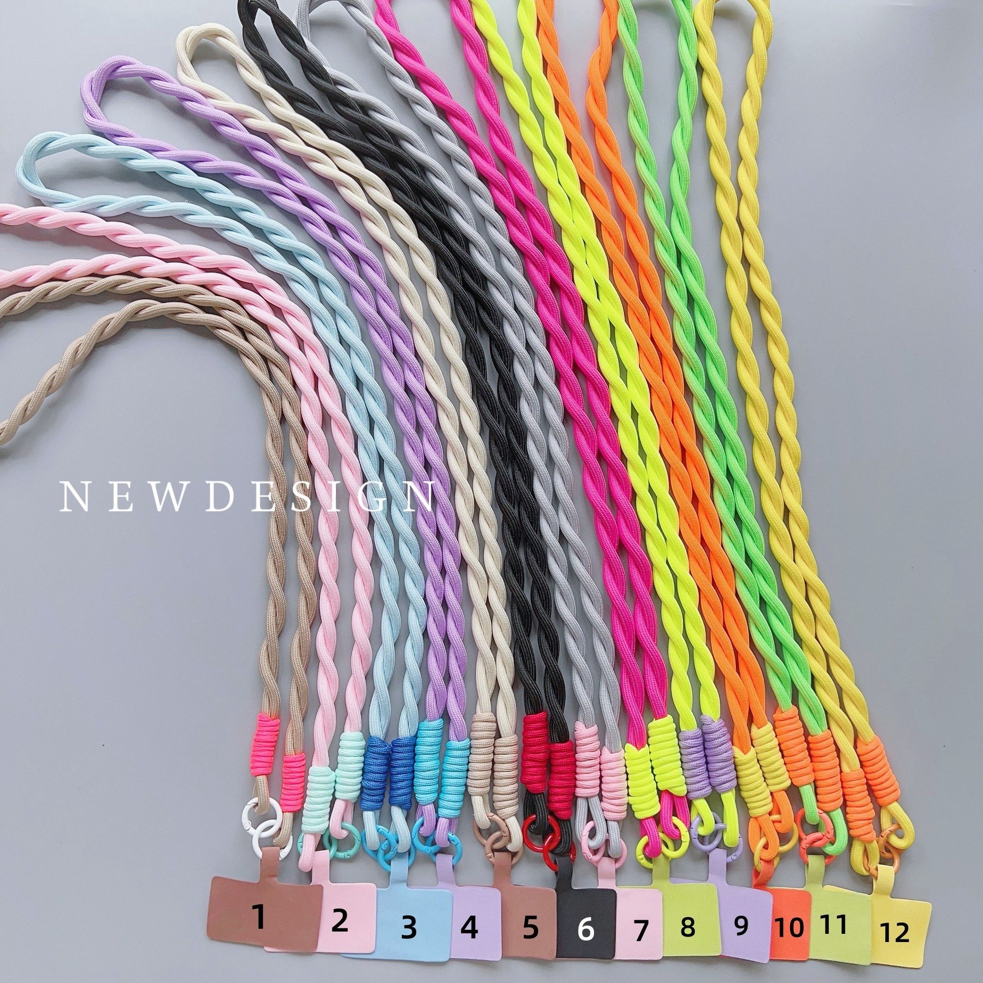 Manufacturer Customized Cell Phone Neck Strap 120cm Beveled Crossbody Phone Strap