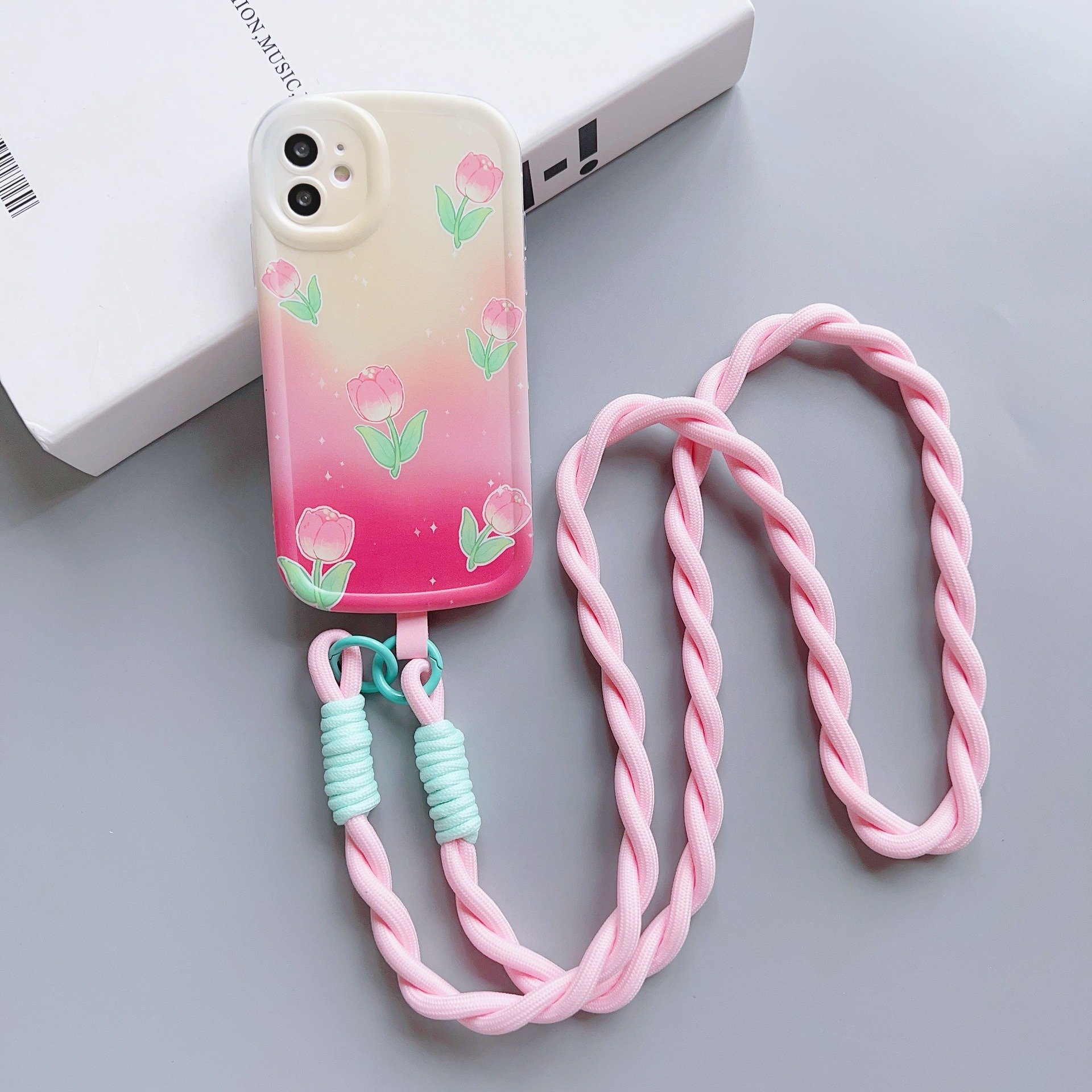 Manufacturer Customized Cell Phone Neck Strap 120cm Beveled Crossbody Phone Strap