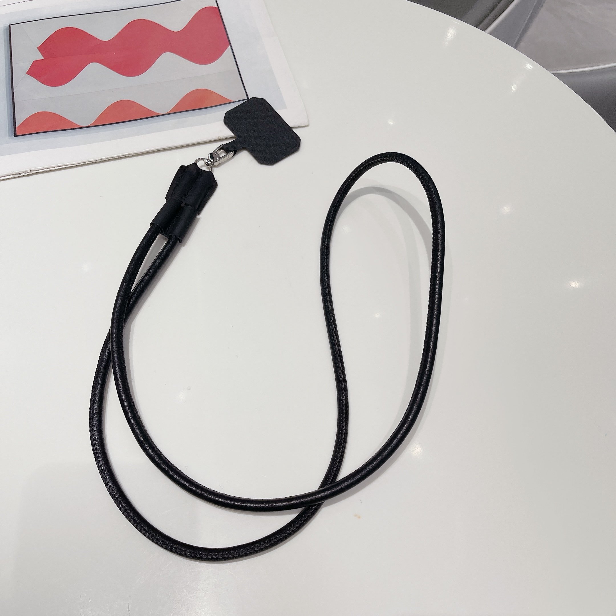 Universal Leather Necklace Mobile Phone Strap Detachable Crossbody Patch Phone Chain Phone Lanyard